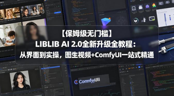 【保姆级无门槛】LIBLIB AI 2.0全新升级全教程:从界面到实操,图生视频+ComfyUI一站式精通网创吧-网创项目资源站-副业项目-创业项目-搞钱项目网创吧