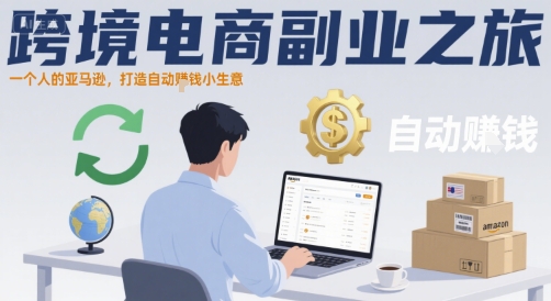 跨境电商副业之旅，一个人的亚马逊，打造自动賺钱小生意网创吧-网创项目资源站-副业项目-创业项目-搞钱项目网创吧
