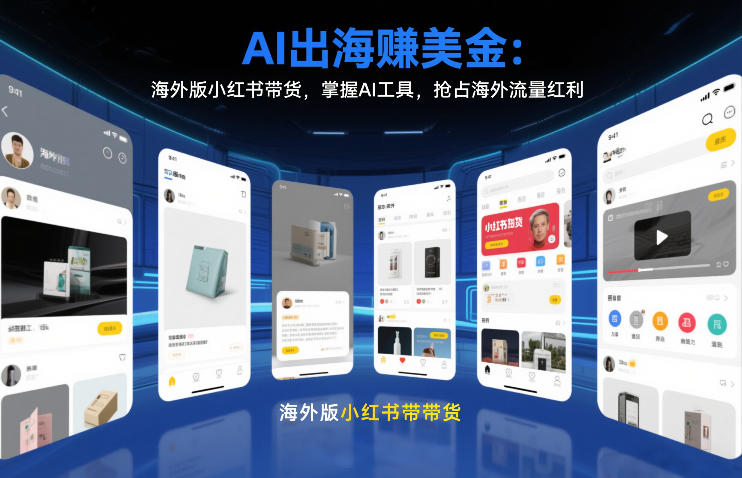 AI出海賺美金:海外版小红书带货,掌握AI工具,抢占海外流量红利(更新2026)网创吧-网创项目资源站-副业项目-创业项目-搞钱项目网创吧