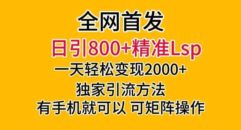 全网首发!日引800+精准老色批,一天变现2000+,独家引流方法,可矩阵操作【揭秘】网创吧-网创项目资源站-副业项目-创业项目-搞钱项目网创吧