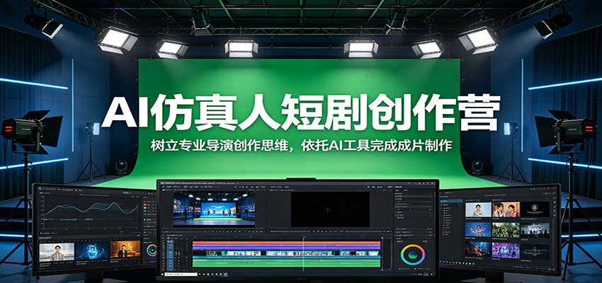 AI仿真人短剧创作营：树立专业导演创作思维，依托AI工具完成成片制作网创吧-网创项目资源站-副业项目-创业项目-搞钱项目网创吧