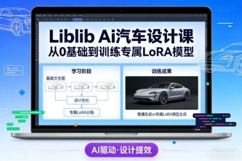 Liblib Ai汽车设计课,从0基础文生图,到教你训练专属设计和风格LoRA模型网创吧-网创项目资源站-副业项目-创业项目-搞钱项目网创吧