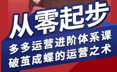 拼多多运营进阶系统课,从零起步,多多运营进阶体系课,破茧成蝶的运营之术网创吧-网创项目资源站-副业项目-创业项目-搞钱项目网创吧