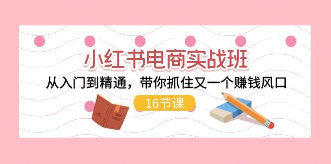 (11533期)小红书电商实战班,从入门到精通,带你抓住又一个赚钱风口(16节)网创吧-网创项目资源站-副业项目-创业项目-搞钱项目网创吧