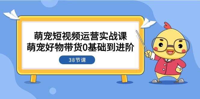 (7915期)萌宠·短视频运营实战课:萌宠好物带货0基础到进阶(38节课)网创吧-网创项目资源站-副业项目-创业项目-搞钱项目网创吧