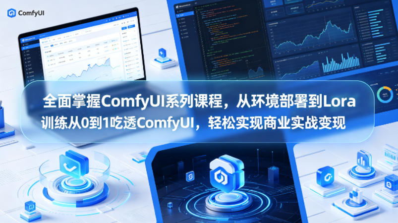 全面掌握ComfyUI系列课程,从环境部署到Lora训练从0到1吃透ComfyUI,轻松实现商业实战变现网创吧-网创项目资源站-副业项目-创业项目-搞钱项目网创吧