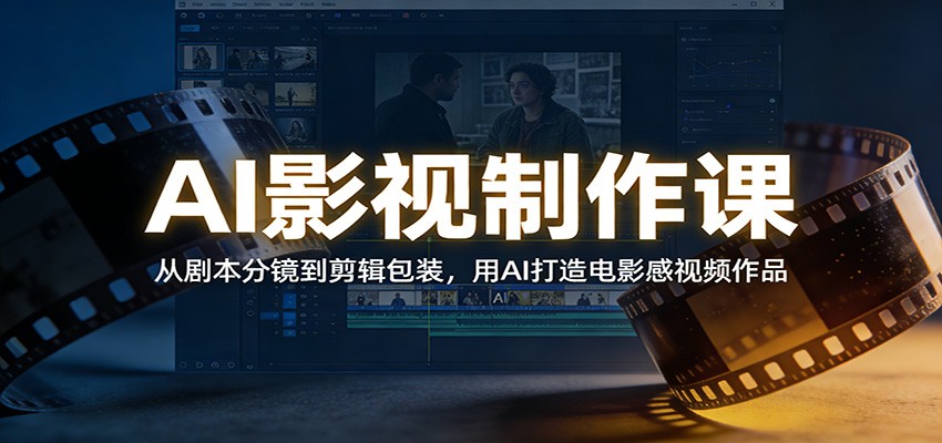 AI影视制作课:从剧本分镜到剪辑包装,用AI打造电影感视频作品网创吧-网创项目资源站-副业项目-创业项目-搞钱项目网创吧
