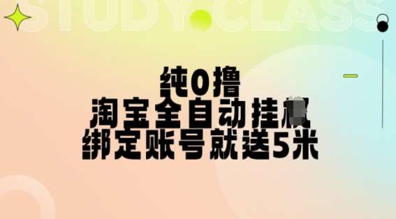 纯0撸,淘宝全自动挂JI,授权登录就得5米,多号多赚【揭秘】网创吧-网创项目资源站-副业项目-创业项目-搞钱项目网创吧
