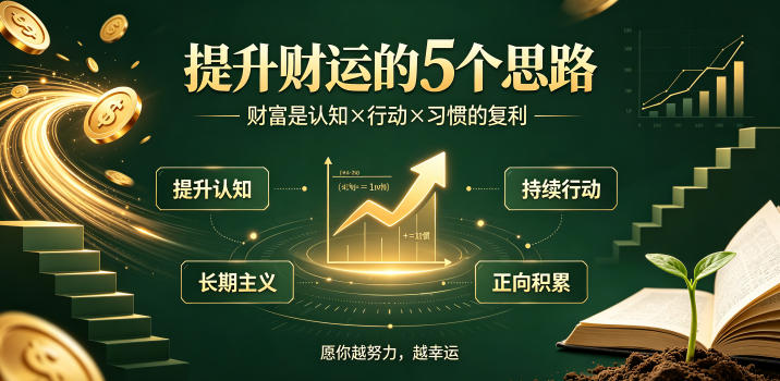 付费文章:提升财运的5个思路——财富是认知x行动x习惯的复利,愿你越努力,越幸运网创吧-网创项目资源站-副业项目-创业项目-搞钱项目网创吧