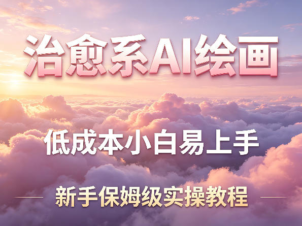 治愈系AI绘画提示词项目,低成本小白易上手,每天10分钟,新手保姆级实操教程网创吧-网创项目资源站-副业项目-创业项目-搞钱项目网创吧