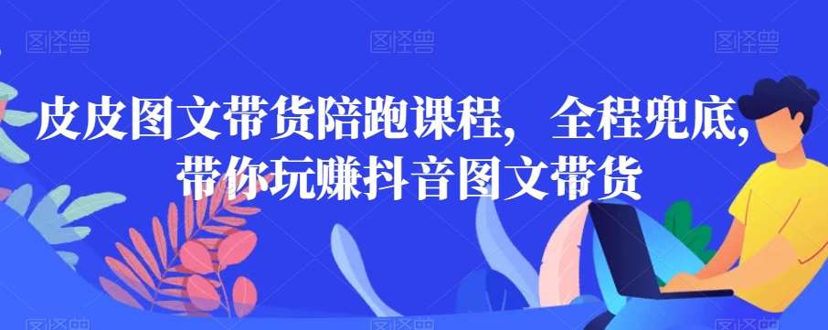 皮皮图文带货陪跑课程,全程兜底,带你玩赚抖音图文带货网创吧-网创项目资源站-副业项目-创业项目-搞钱项目网创吧