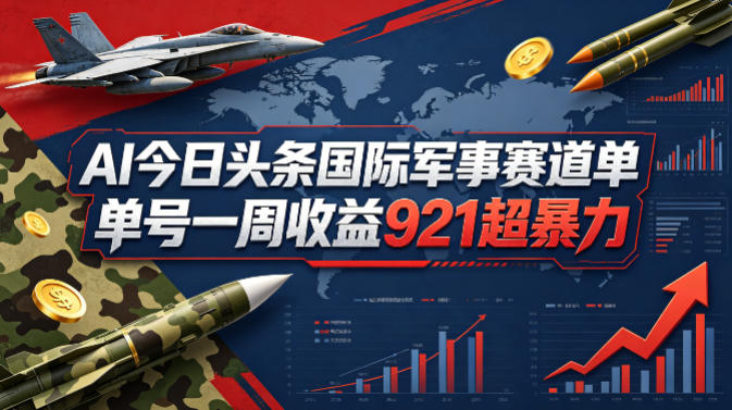 AI今日头条国际军事赛道,单号一周收益921,超暴力网创吧-网创项目资源站-副业项目-创业项目-搞钱项目网创吧