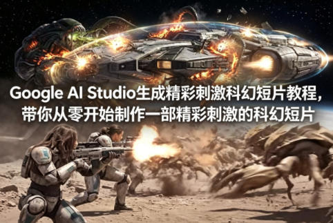 Google AI Studio生成精彩刺激科幻短片教程，带你从零开始制作一部精彩刺激的科幻短片【双语字幕】网创吧-网创项目资源站-副业项目-创业项目-搞钱项目网创吧