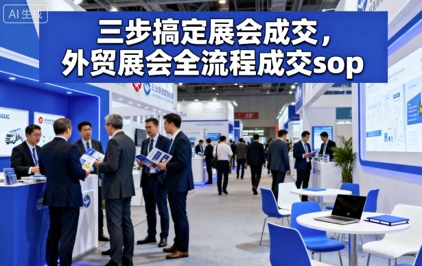 三步搞定展会成交,外贸展会全流程成交sop网创吧-网创项目资源站-副业项目-创业项目-搞钱项目网创吧