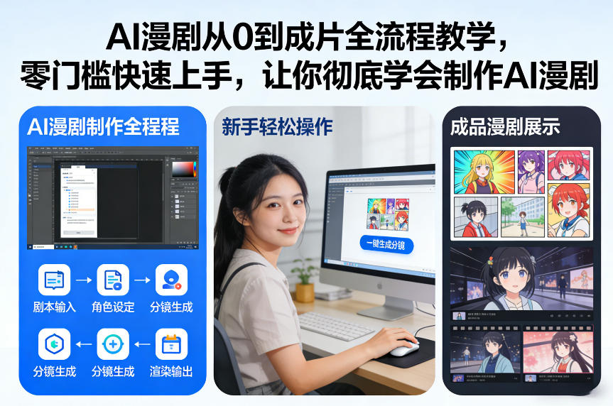 AI漫剧从0到成片全流程教学,零门槛快速上手,让你彻底学会制作AI漫剧【保姆级教程】网创吧-网创项目资源站-副业项目-创业项目-搞钱项目网创吧
