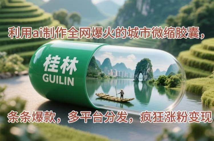 (14704期)利用ai制作全网爆火的城市微缩胶囊,条条爆款,多平台分发,疯狂涨粉变现网创吧-网创项目资源站-副业项目-创业项目-搞钱项目网创吧