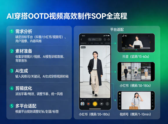 AI穿搭OOTD视频高效制作SOP全流程,适配抖音小红书视频号全平台网创吧-网创项目资源站-副业项目-创业项目-搞钱项目网创吧