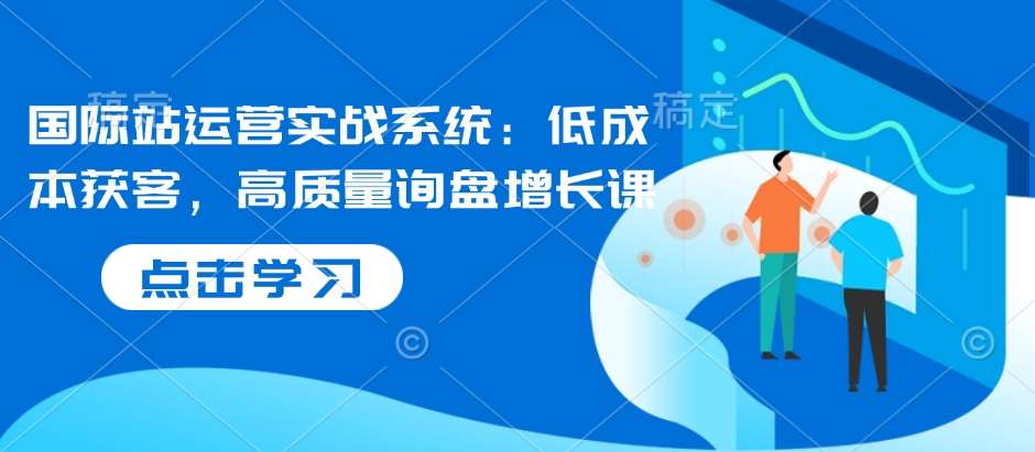 国际站运营实战系统：低成本获客，高质量询盘增长课网创吧-网创项目资源站-副业项目-创业项目-搞钱项目网创吧