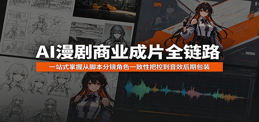 AI漫剧商业成片全链路：一站式掌握从脚本分镜角色一致性把控到音效后期包装网创吧-网创项目资源站-副业项目-创业项目-搞钱项目网创吧