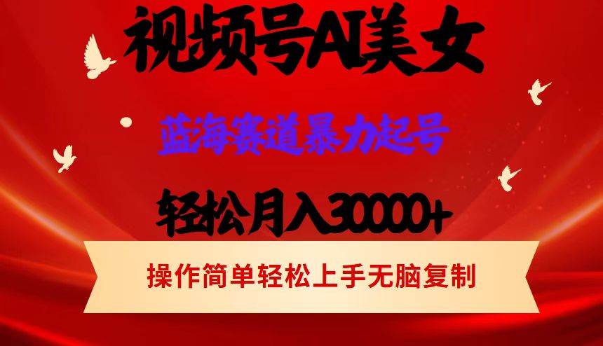 (12178期)视频号AI美女跳舞,轻松月入30000+,蓝海赛道,流量池巨大,起号猛,当...网创吧-网创项目资源站-副业项目-创业项目-搞钱项目网创吧