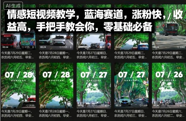 情感短视频教学,蓝海赛道,涨粉快,收益高,手把手教会你,零基础必备网创吧-网创项目资源站-副业项目-创业项目-搞钱项目网创吧