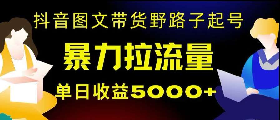抖音图文带货暴力起号,单日收益5000+,野路子玩法,简单易上手,一部手机即可【揭秘】网创吧-网创项目资源站-副业项目-创业项目-搞钱项目网创吧