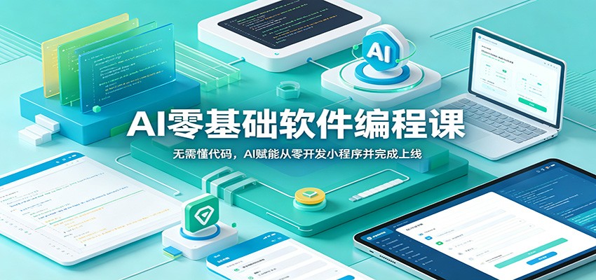 AI零基础软件编程课：无需懂代码，AI赋能从零开发小程序并完成上线网创吧-网创项目资源站-副业项目-创业项目-搞钱项目网创吧