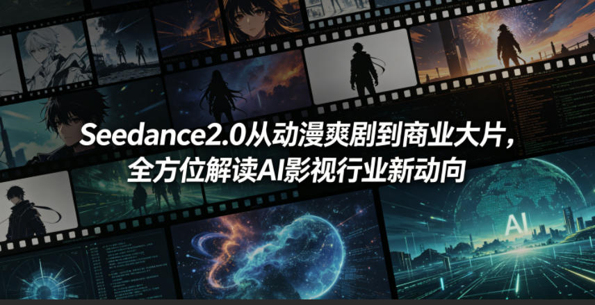 Seedance2.0从动漫爽剧到商业大片,全方位解读AI影视行业新动向网创吧-网创项目资源站-副业项目-创业项目-搞钱项目网创吧