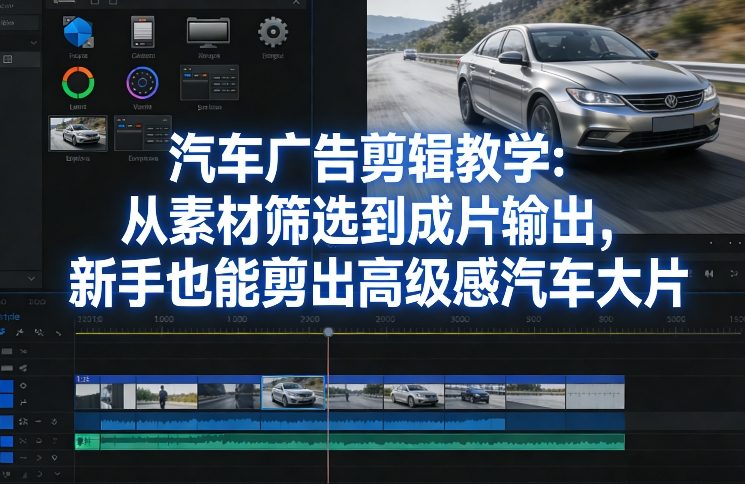 汽车广告剪辑教学:从素材筛选到成片输出,新手也能剪出高级感汽车大片网创吧-网创项目资源站-副业项目-创业项目-搞钱项目网创吧