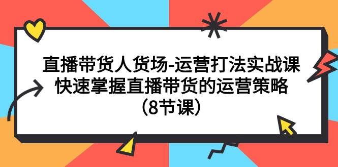 (7672期)直播带货人货场-运营打法实战课:快速掌握直播带货的运营策略(8节课)网创吧-网创项目资源站-副业项目-创业项目-搞钱项目网创吧