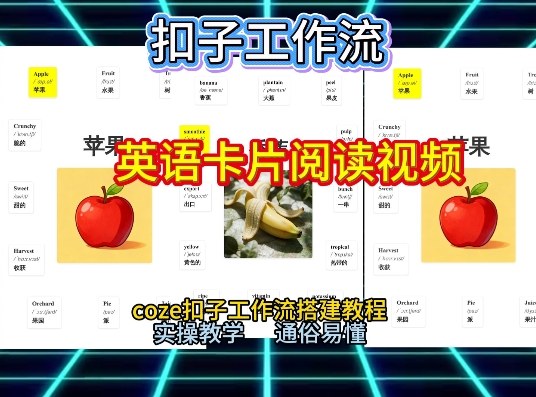 【一键生成英语卡片单词阅读工作流】2026保姆级教程,Coze工作流一键搭,英语单词卡片+阅读练习直接搞定网创吧-网创项目资源站-副业项目-创业项目-搞钱项目网创吧