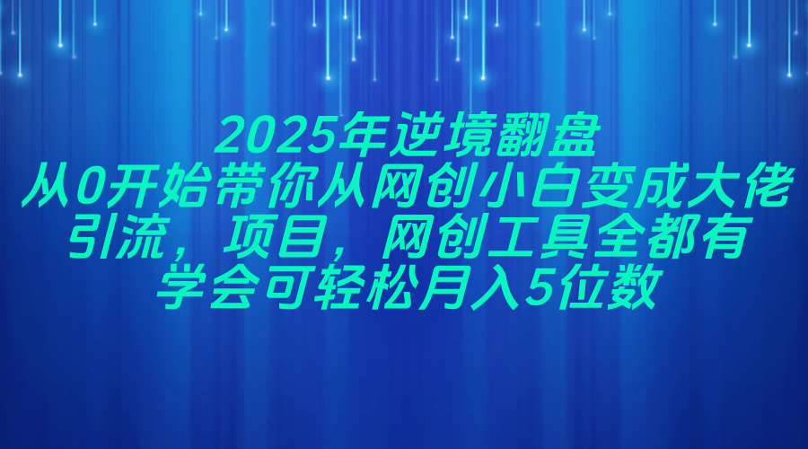 (14473期)2025年逆境翻盘,从0开始带你从网创小白变成大佬,引流,项目,网创工...网创吧-网创项目资源站-副业项目-创业项目-搞钱项目网创吧