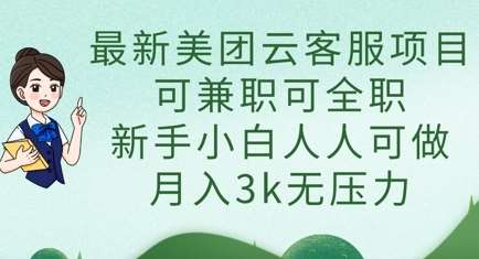 最新美团云客服项目,可兼职可全职,新手小白人人可做,月入3k无压力网创吧-网创项目资源站-副业项目-创业项目-搞钱项目网创吧