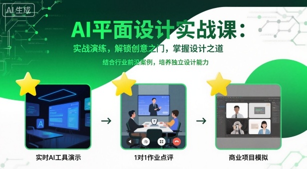 AI平面设计实战课,实战演练,解锁创意之门,掌握设计之道网创吧-网创项目资源站-副业项目-创业项目-搞钱项目网创吧