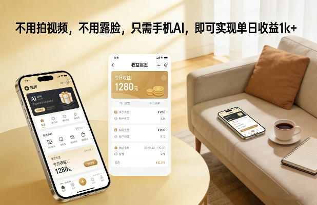 不用拍视频,不用露脸,只需手机AI,即可实现单日收益1k+【揭秘】网创吧-网创项目资源站-副业项目-创业项目-搞钱项目网创吧