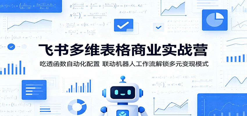 飞书多维表格商业实战营：吃透函数自动化配置，联动机器人工作流解锁多元变现模式网创吧-网创项目资源站-副业项目-创业项目-搞钱项目网创吧