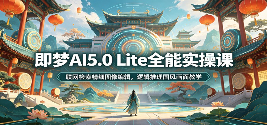 即梦AI5.0 Lite全能实操课：联网检索精细图像编辑，逻辑推理国风画面教学网创吧-网创项目资源站-副业项目-创业项目-搞钱项目网创吧