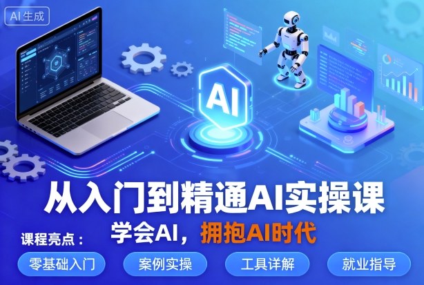 从入门到精通AI实操课,学会AI,拥抱AI时代网创吧-网创项目资源站-副业项目-创业项目-搞钱项目网创吧