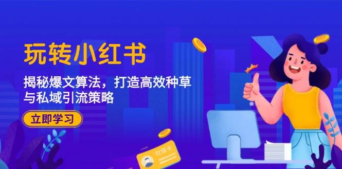 (12402期)玩转小红书:揭秘爆文算法,打造高效种草与私域引流策略网创吧-网创项目资源站-副业项目-创业项目-搞钱项目网创吧