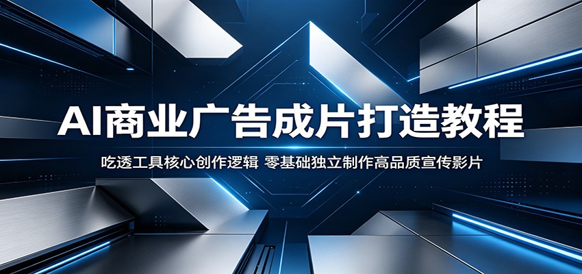 AI商业广告成片打造教程：吃透工具核心创作逻辑，零基础独立制作高品质宣传影片网创吧-网创项目资源站-副业项目-创业项目-搞钱项目网创吧