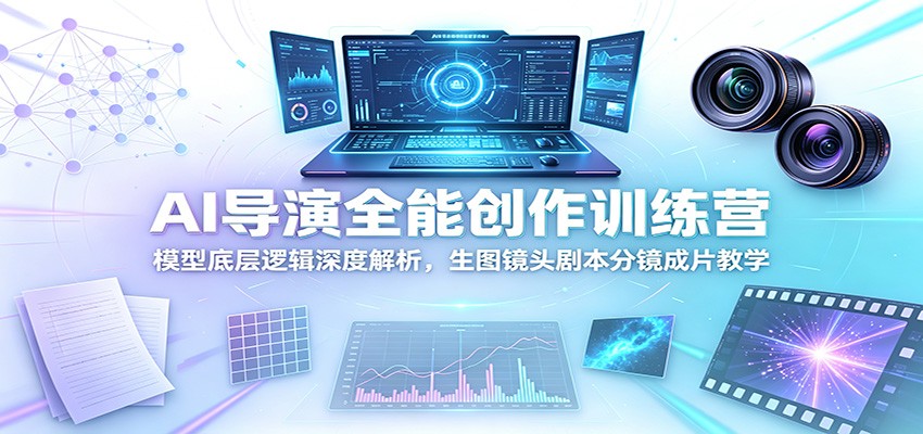 AI导演全能创作训练营：模型底层逻辑深度解析，生图镜头剧本分镜成片教学网创吧-网创项目资源站-副业项目-创业项目-搞钱项目网创吧
