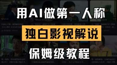 用AI做第一人称独白影视解说,手把手教学,保姆级教程网创吧-网创项目资源站-副业项目-创业项目-搞钱项目网创吧