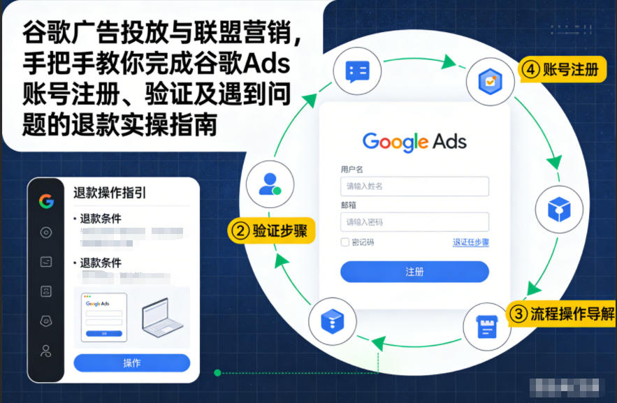 谷歌广告投放与联盟营销,手把手教你完成谷歌Ads账号注册、验证及遇到问题的退款实操指南网创吧-网创项目资源站-副业项目-创业项目-搞钱项目网创吧