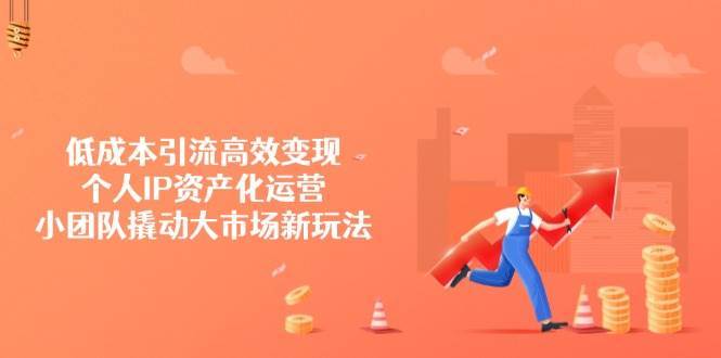低成本引流高效变现,个人IP资产化运营,小团队撬动大市场新玩法网创吧-网创项目资源站-副业项目-创业项目-搞钱项目网创吧