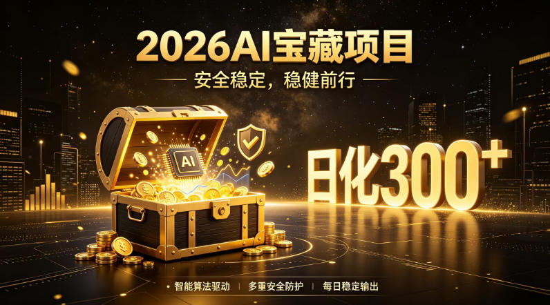 2026AI安全掘金项目,日化稳定300+,无需人为干预操作,当天见收益,操作简单【揭秘】网创吧-网创项目资源站-副业项目-创业项目-搞钱项目网创吧