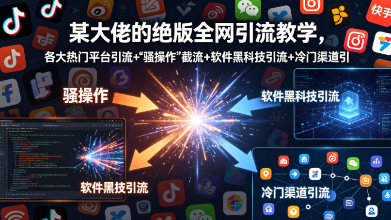 某大佬的绝版全网引流教学,各大热门平台引流+”骚操作”截流+软件黑科技引流+冷门渠道引流等网创吧-网创项目资源站-副业项目-创业项目-搞钱项目网创吧