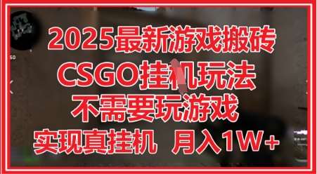 2025最新游戏搬砖,CSGO挂G,不需要玩游戏,实现真挂G,月入1W+【揭秘】网创吧-网创项目资源站-副业项目-创业项目-搞钱项目网创吧