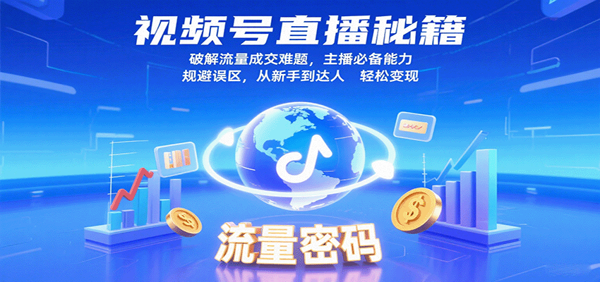 视频号直播秘籍,破解流量成交难题,主播必备能力,规避误区,从新手到达人轻松变现网创吧-网创项目资源站-副业项目-创业项目-搞钱项目网创吧