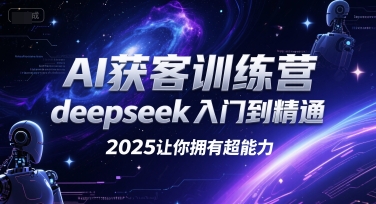 AI获客训练营,deepseek入门到精通,2025让你拥有超能力网创吧-网创项目资源站-副业项目-创业项目-搞钱项目网创吧