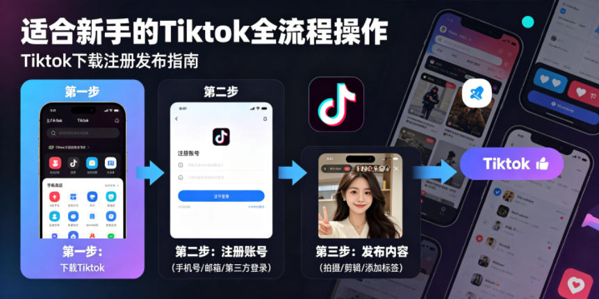 Tiktok下载注册发布,适合新手的Tiktok全流程操作网创吧-网创项目资源站-副业项目-创业项目-搞钱项目网创吧